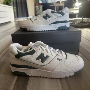 Women's New Balance 550 Casual Shoes - White Spruce Green BBW550BI